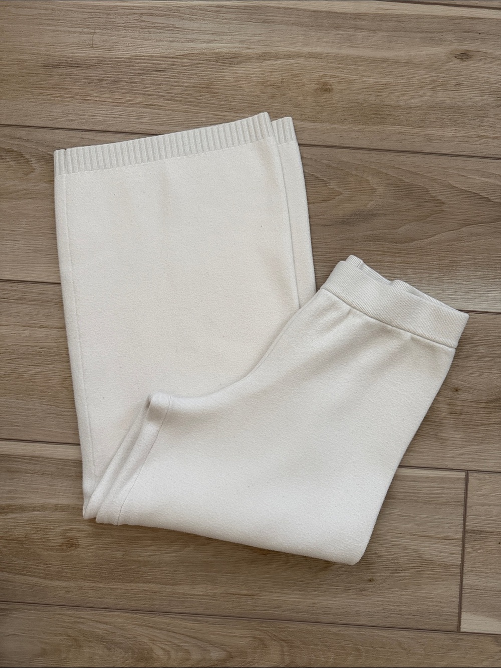 H&M Cream Knit Pull-On Pants